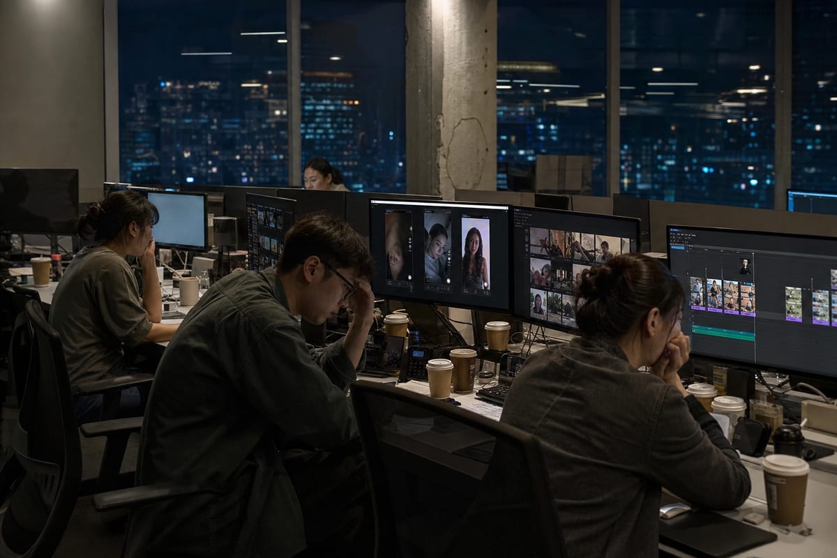 야근 중인 브랜드 콘텐츠 팀의 일상
